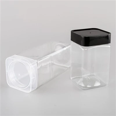 350ml kare plastik bokal ak kouvèti